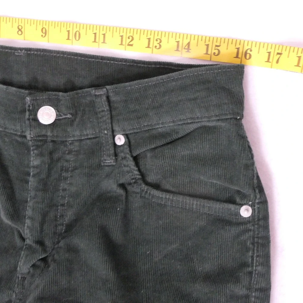 Levi Men 511 Corduroy Pants W32 L30 Green Slim Fit Heritage Rugged Earthy Preppy